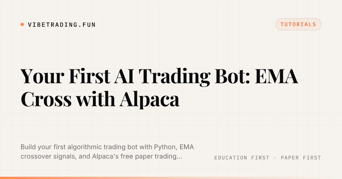 Your First AI Trading Bot: EMA Cross with Alpaca