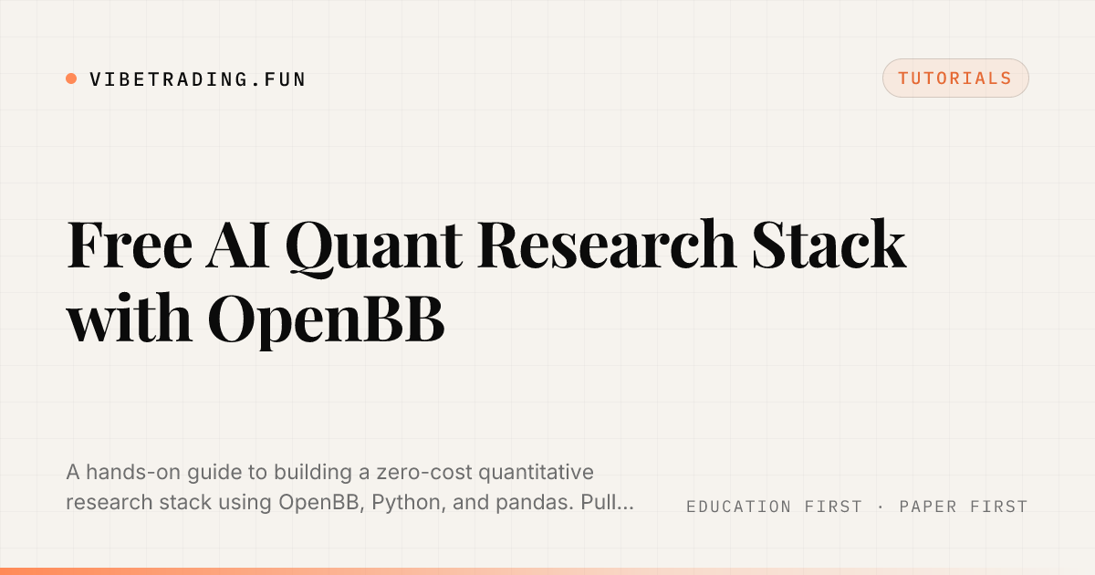 Free AI Quant Research Stack with OpenBB