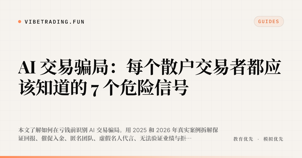 AI 交易骗局:每个散户交易者都应该知道的 7 个危险信号