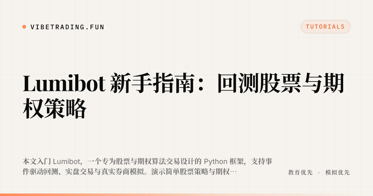 Lumibot 新手指南:回测股票与期权策略