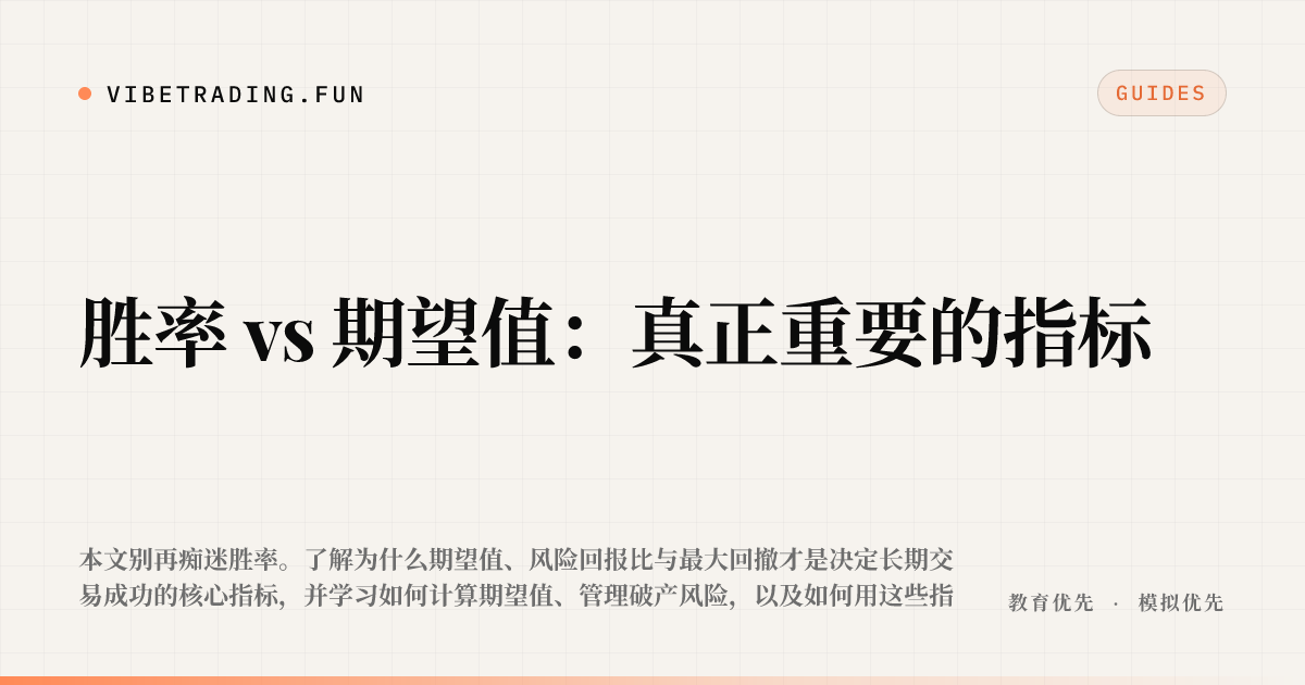 胜率 vs 期望值:真正重要的指标